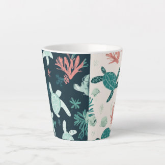 Underwater Escape – Sea Turtle Art Latte Mug