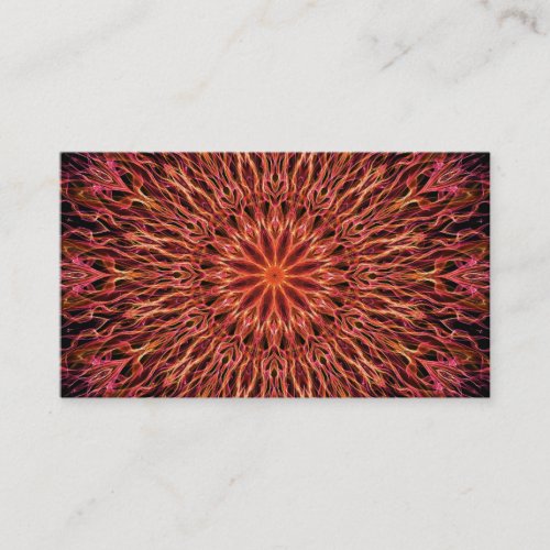 Underwater fire kaleidoscope business card