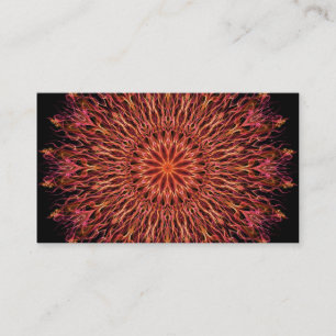 Underwater fire kaleidoscope business card