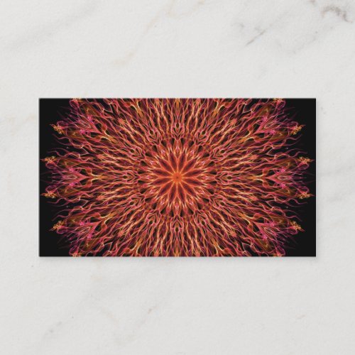 Underwater fire kaleidoscope business card