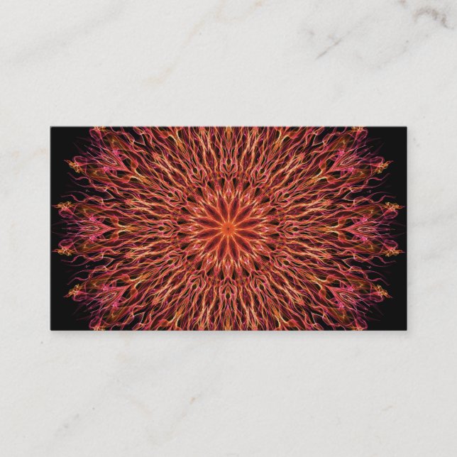 Underwater fire kaleidoscope business card (Front)