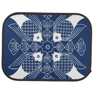 Underwater Fish Design with Blue Background Car Floor Mat