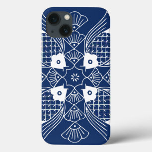 Underwater Fish Design with Blue Background iPhone 13 Case