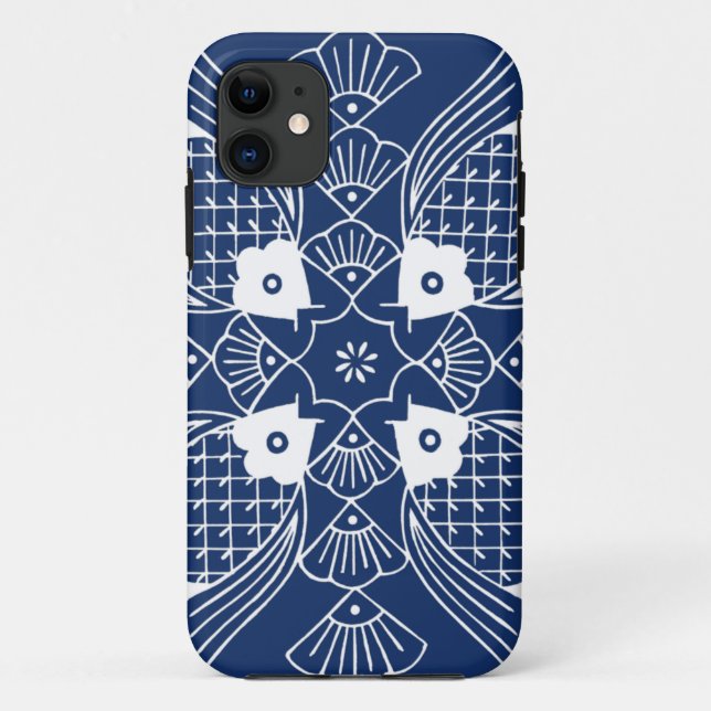 Underwater Fish Design with Blue Background Case-Mate iPhone Case (Back)