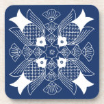 Underwater Fish Design with Blue Background Coaster