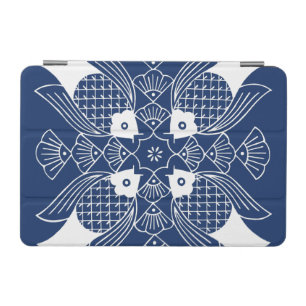 Underwater Fish Design with Blue Background iPad Mini Cover