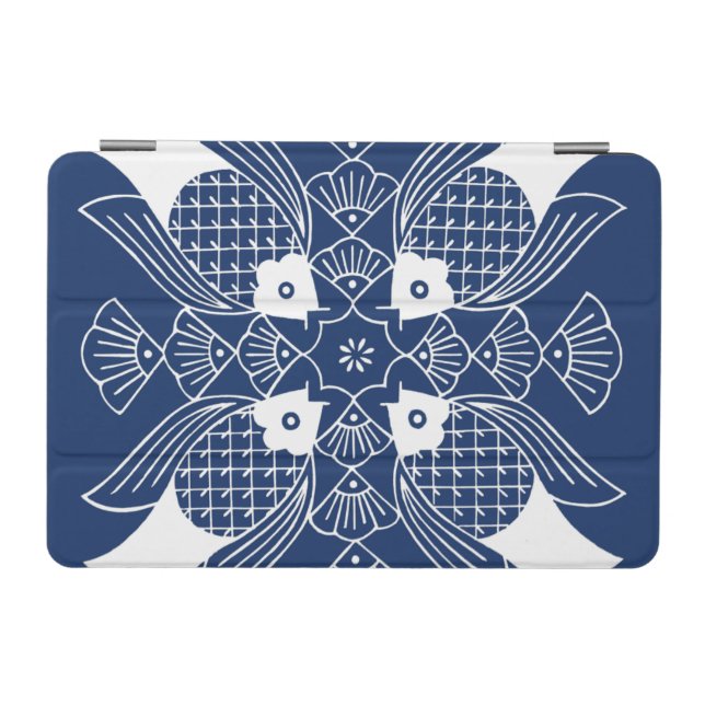 Underwater Fish Design with Blue Background iPad Mini Cover (Horizontal)