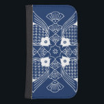 Underwater Fish Design with Blue Background Galaxy S4 Wallet Case<br><div class="desc">A meeting of the fish minds,  this design showcases an underwater scene complete with seashells on a blue background. A great gift for an ichthyologist or anyone who loves the sight of fish having a swim!</div>