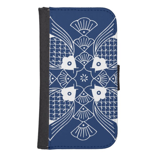 Underwater Fish Design with Blue Background Samsung Galaxy Wallet Case (Front)