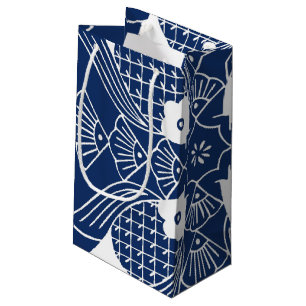 Underwater Fish Design with Blue Background Small Gift Bag