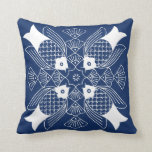 Underwater Fish Design with Blue Background Throw Pillow