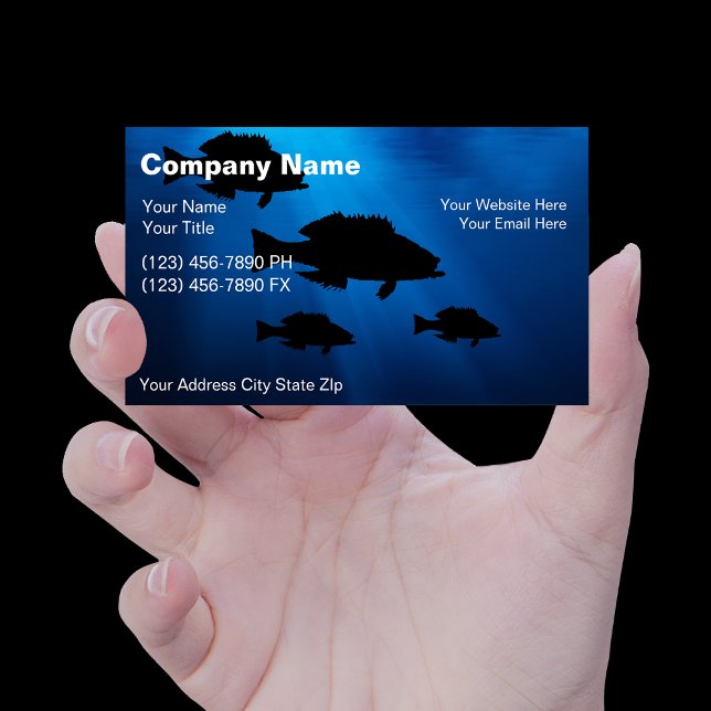 Underwater Fishing Business Cards (Creator Uploaded)