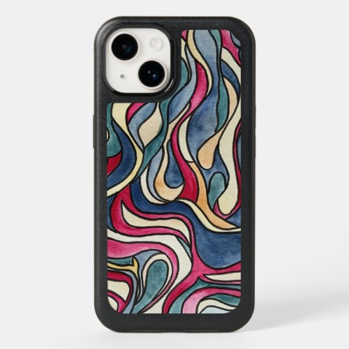 Underwater Foliage_Hand Painted Abstract Art OtterBox iPhone 14 Case