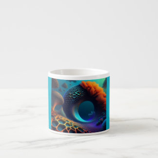 Underwater Fractal Landscape Espresso Cup