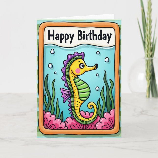 Underwater Fun Birthday Card (Front)