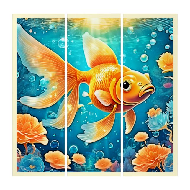 Underwater Goldfish Art (Front)