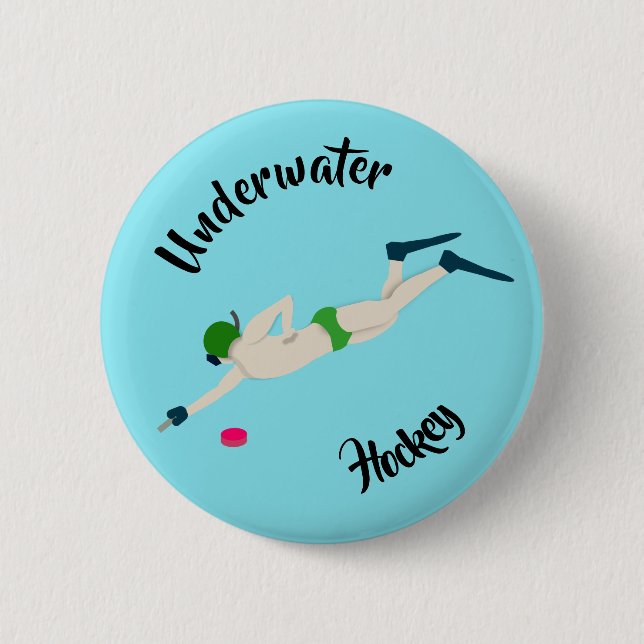 Underwater Hockey Button (Front)