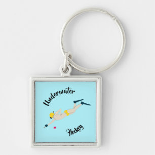 Underwater Hockey Keychain