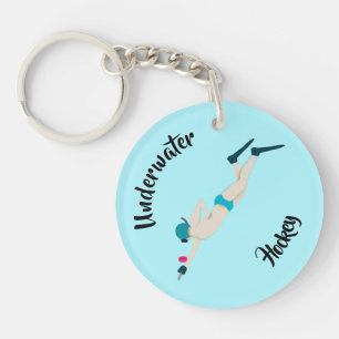 Underwater Hockey Keychain