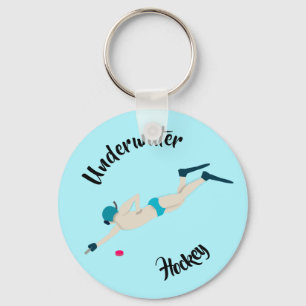 Underwater Hockey Keychain