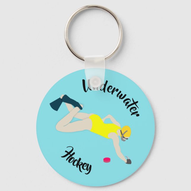 Underwater Hockey Keychain (Front)