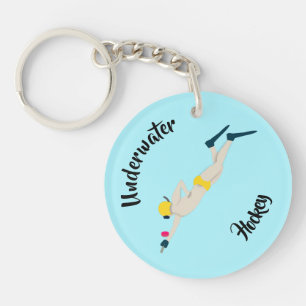 Underwater Hockey Keychain