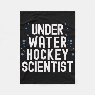 Underwater Hockey Player Swimming Team Sport Quote Fleece Blanket