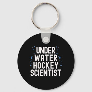 Underwater Hockey Player Swimming Team Sport Quote Keychain