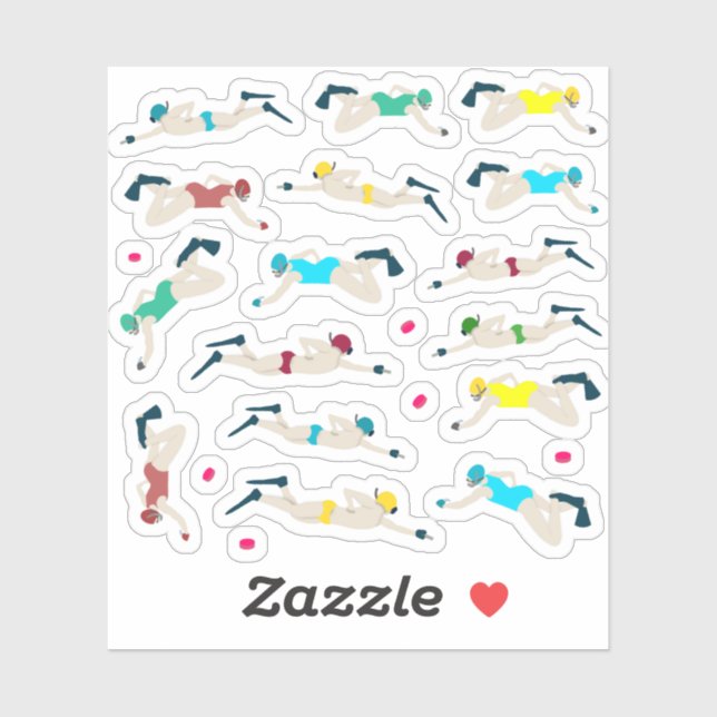 Underwater Hockey Sticker (Sheet)