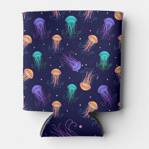 Underwater jellyfish world bright pattern can cooler