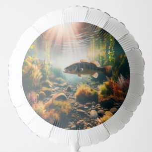 Underwater large mouth bass balloon