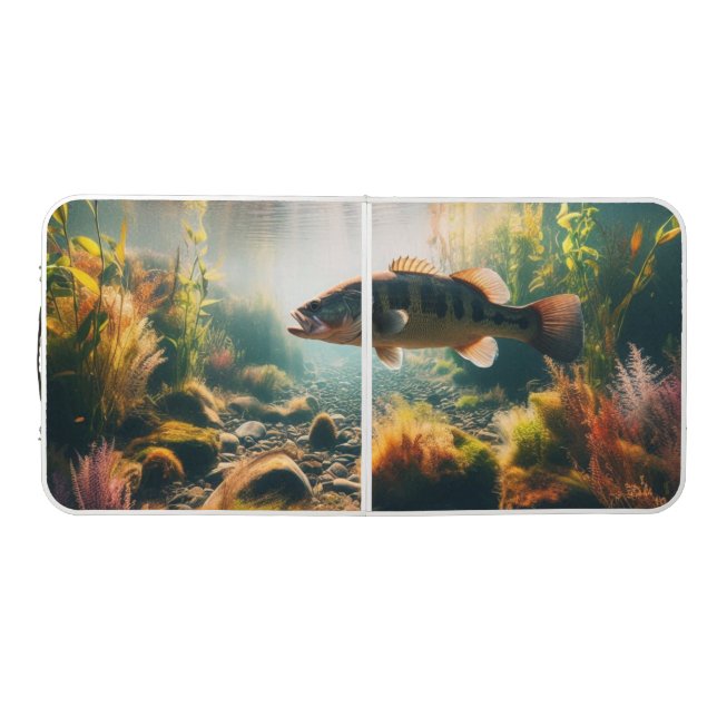 Underwater large mouth bass beer pong table (Top)