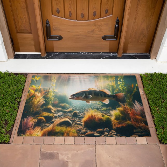 Underwater large mouth bass doormat (Outdoor)