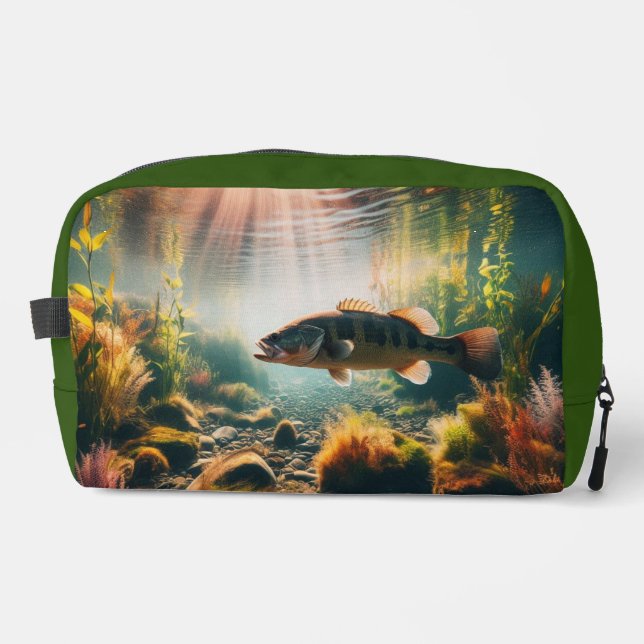 Underwater large mouth bass dopp kit (Front)