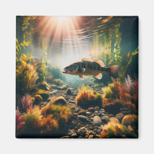 Underwater large mouth bass magnet