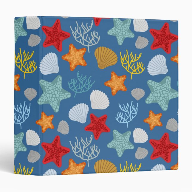 Underwater Life Pattern 3 Ring Binder (Front/Spine)