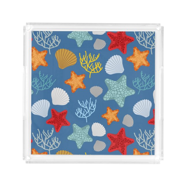 Underwater Life Pattern Acrylic Tray (Front)