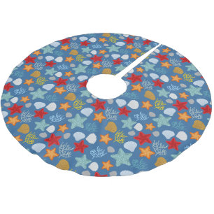 Underwater Life Pattern Brushed Polyester Tree Skirt