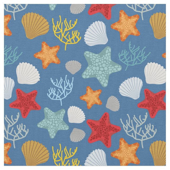 Underwater Life Pattern Fabric (Close Up)