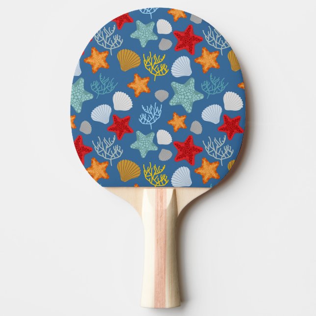 Underwater Life Pattern Ping-Pong Paddle (Front)