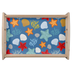 Underwater Life Pattern Serving Tray