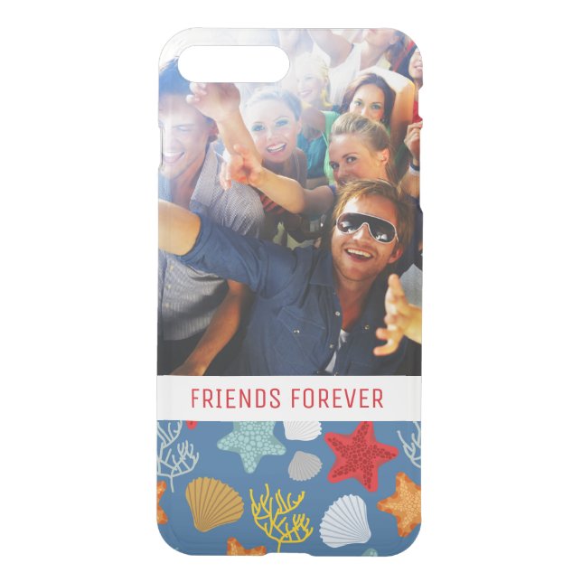 Underwater Life Pattern | Your Photo & Text Uncommon iPhone Case (Back)