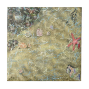 Underwater Life - Wonderful World - Drawing Art Ceramic Tile