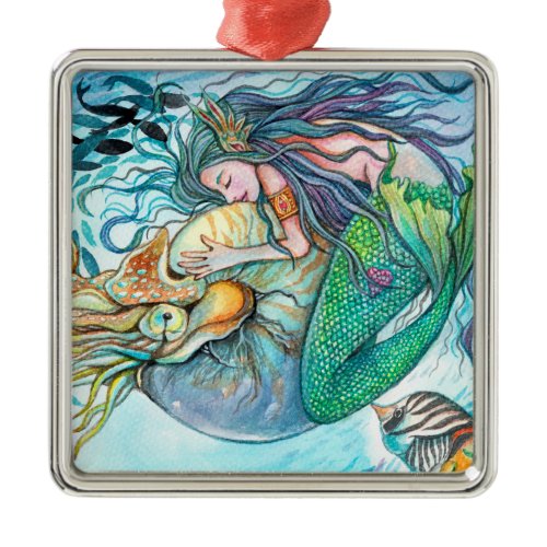 Underwater Love Metal Ornament