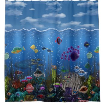 Underwater Love Shower Curtain by BonniePhantasm at Zazzle