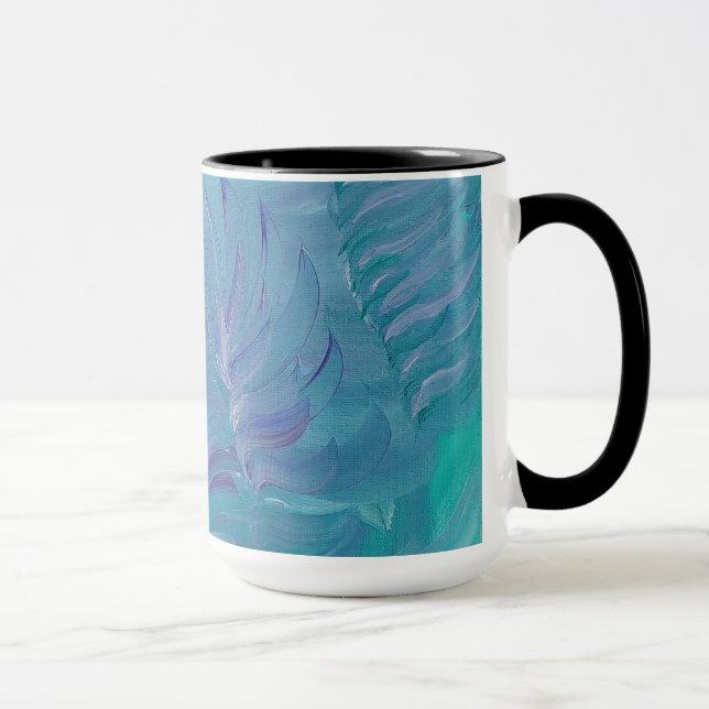 Underwater Magic Unique Colorful Abstract Art Mug (Right)