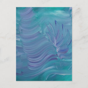 Underwater Magic Unique Colorful Abstract Art Postcard