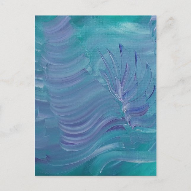 Underwater Magic Unique Colorful Abstract Art Postcard (Front)