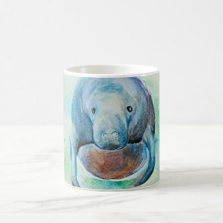 Underwater Manatee Watercolor Coffee Mug