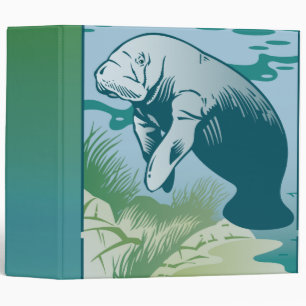 underwater mantee notebook binder